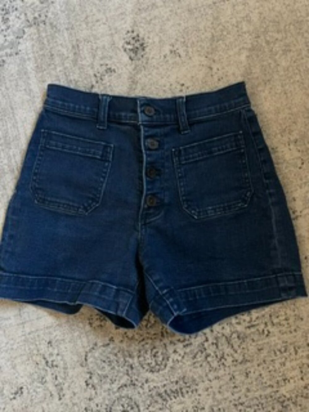 J.Crew Button-Fly Denim Dark Wash Shorts Women's 25